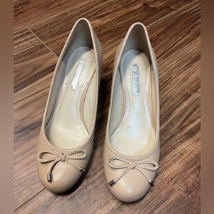 - BCBGeneration Tegan size 7M leather wedge heels, worn once